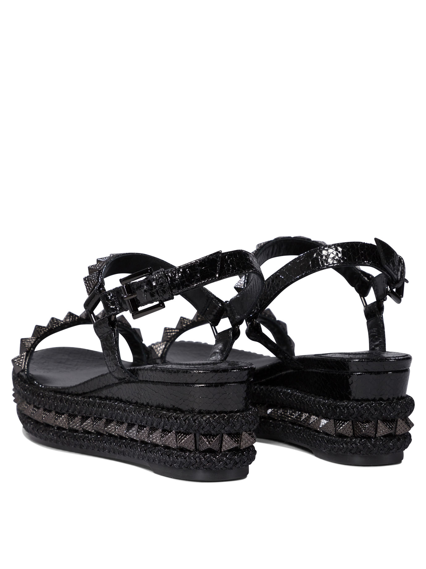 CHRISTIAN LOUBOUTIN Black   Pyraclou 60 sandals